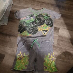 Gray Kids Shirt and Shorts Set